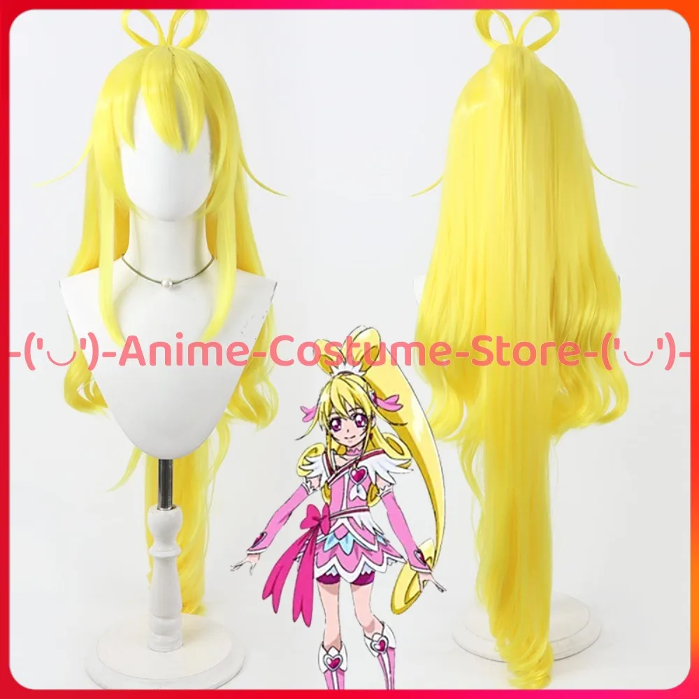 PreCure علاج القلب عايدة مانا شعر مستعار تأثيري أنيمي لعبة شخصية هالوين كرنفال زي حفلة الباروكات مقاومة للحرارة الاصطناعية الشعر #1