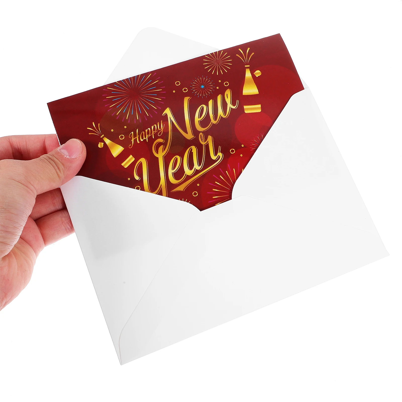 

2024 New Year Greeting Set Festive Blessing Cards Envelope Design Paper Gift Cards For Friends Family Party Decor New Year Theme
