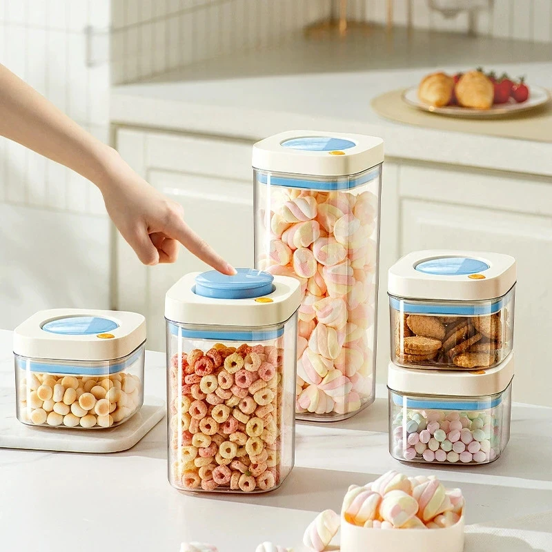 

Vacuum Food Storage Box Fresh-Keeping Canister Sealed Storage Container Kitchen Storage Box Large Capacity Food Dispenser