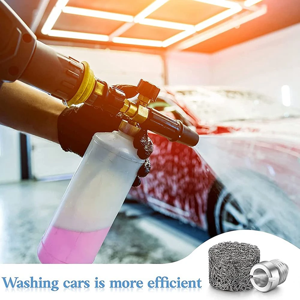 Foam Generator For Washing Automotive Cannon Sprayer Foam Lance Orifice Nozzle Mesh Filter 0.9MM to 1.4MM Car Wash Supplies