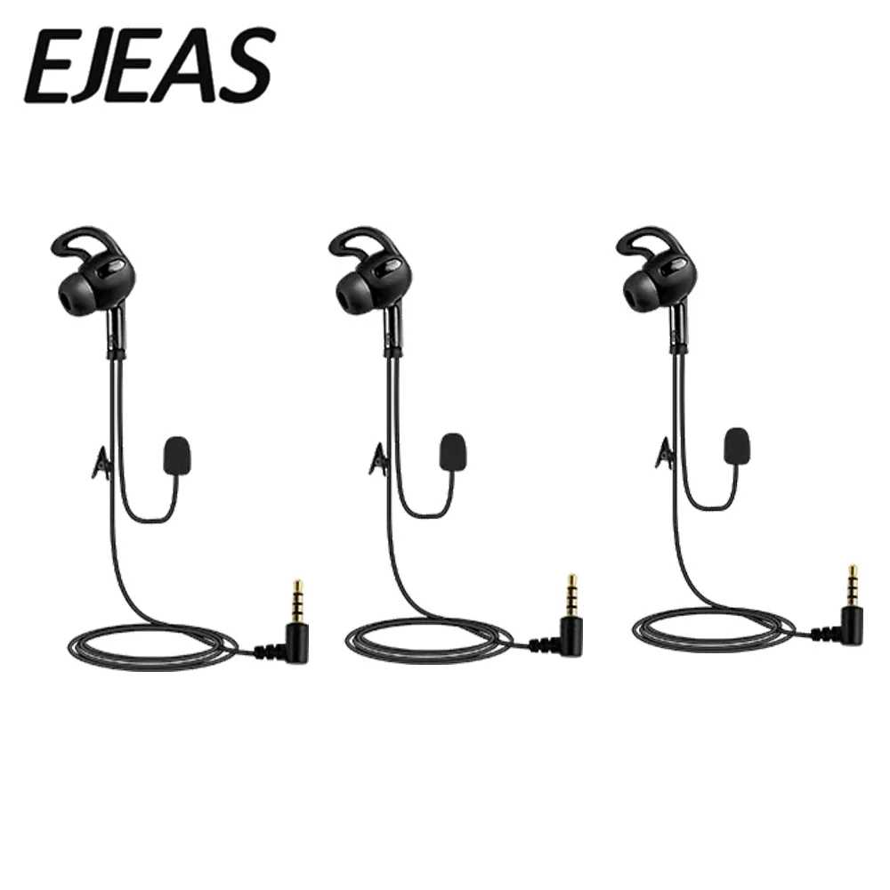 2/3/4pcs EJEAS FBIM Handsfree Referee Headset 3.5mm Audio Plug Interface for V6C PRO V4C PLUS Half Helmet Left Earphone