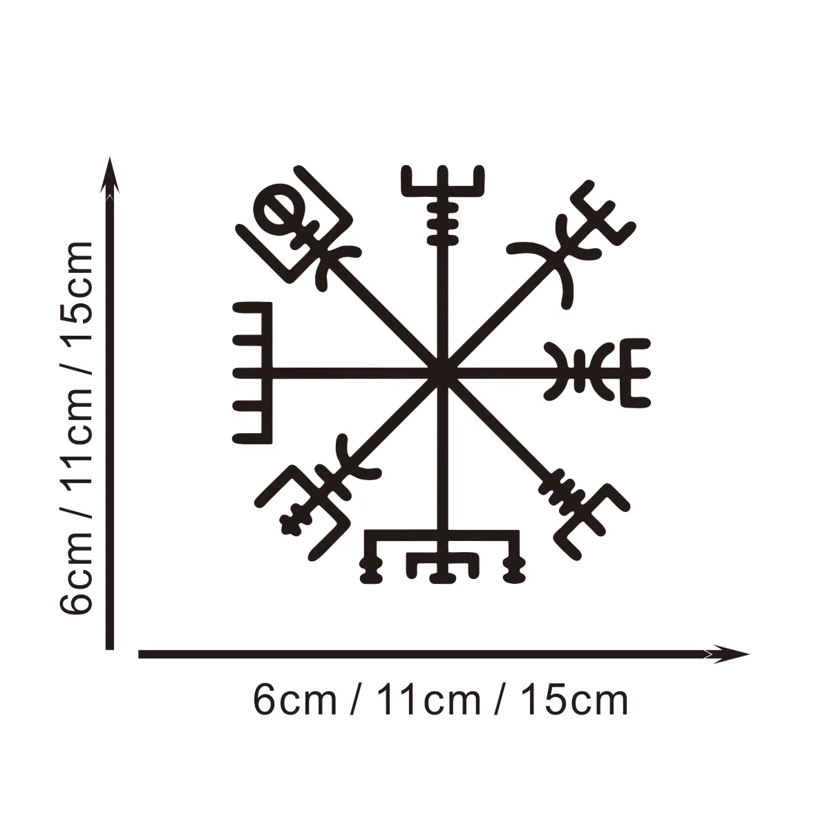 Various Sizes Colors Viking Rune Vegvisir Talisman funny car sticker and decal vinyl auto car stickers choose size