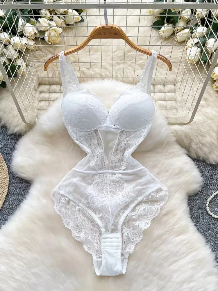 Femmes Hotsweet voir à travers dos nu maille mince Vintage bretelles body Chic combinaisons haut vêtements