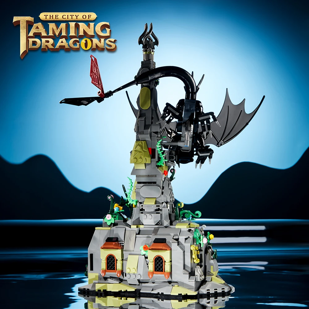 Deke Creative DK7069 ciudad de dominar el dragón 998 edición de colección de granos montaje de bloques de construcción ornamento juguetes de regalo