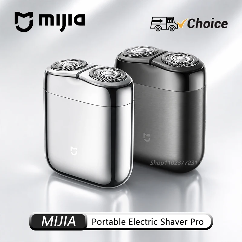MIJIA Smart Portable Electric Shaver Pro Double-Ring Ripple Blade Foil Stainless Steel Concave Cutter Auto Start-Stop Sensor CN