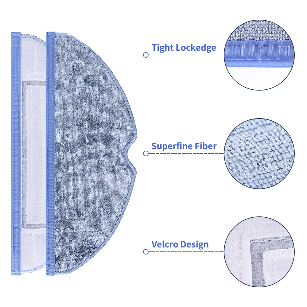 Washable Reusable Mop Cloths For Roborock T7S T8 Plus S7 S7Max S7MaxV Ultra S70 S75 G10 Robot Vacuum Accessories Mop Rags Parts image 4