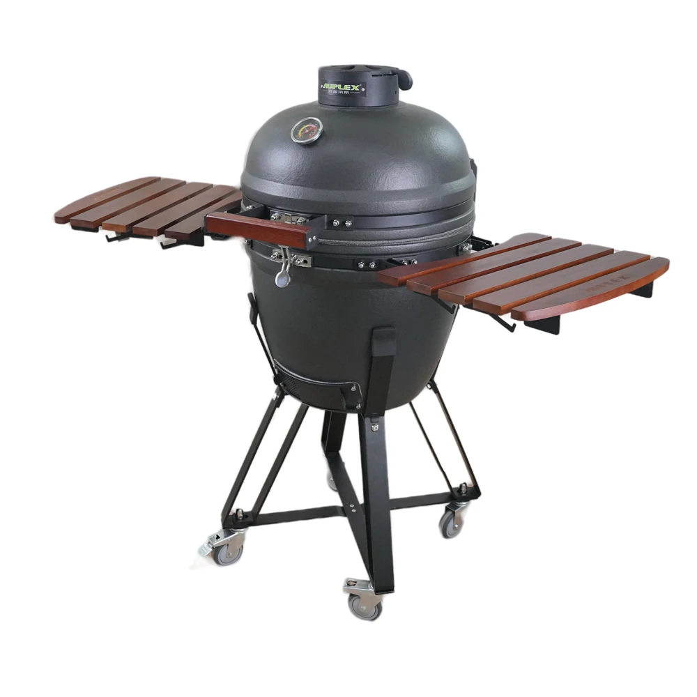 AUPLEX BBQ18 Inch Smooth Grill Ceramic Kamado Charcoal Grill Outdoor Kitchen Cookware Set New Product Green  Grill Machine