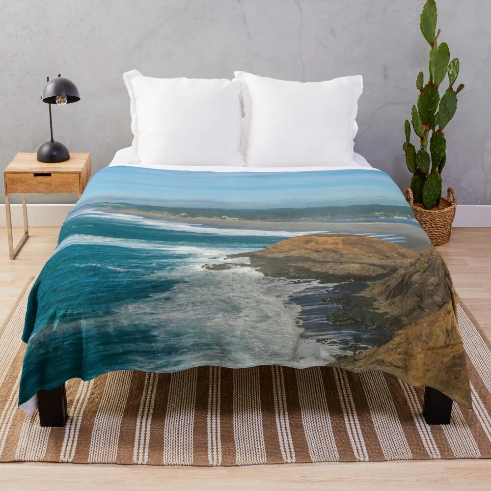 

The Beach from Port Orford Head Throw Blanket Thin Camping Luxury Designer for babies Blankets