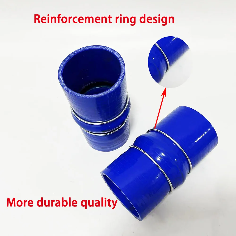 Силиконовый шланг ID45-110 мм, 3-слойное усиленное прямое силиконовое соединение, впускная труба, интеркулер, интерфейс двигателя с двумя хомутами