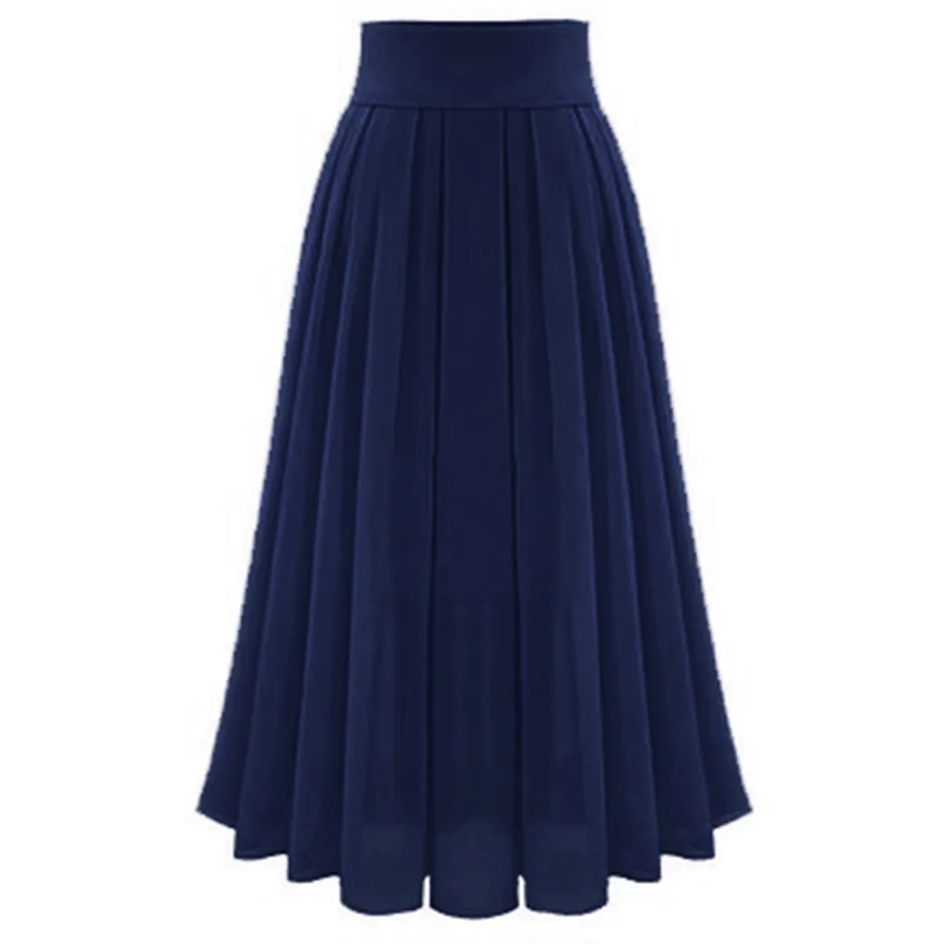 

Chiffion Skirts Solid High Waist Party Long Skirt Four Seasons Fashion Simple All Match Women's Office Daily Casual Skirt