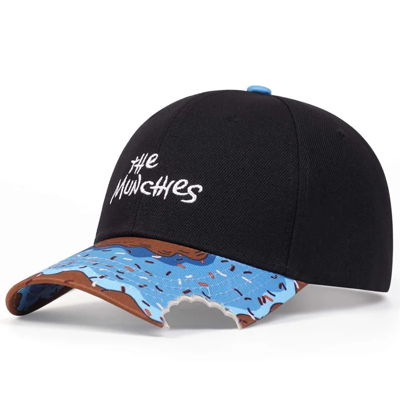 MUNCHIES Hip Hop Cap girl boy Fashion baseball Cap for men women adult Sports Casual Hat Outdoor Sun snapback Hats