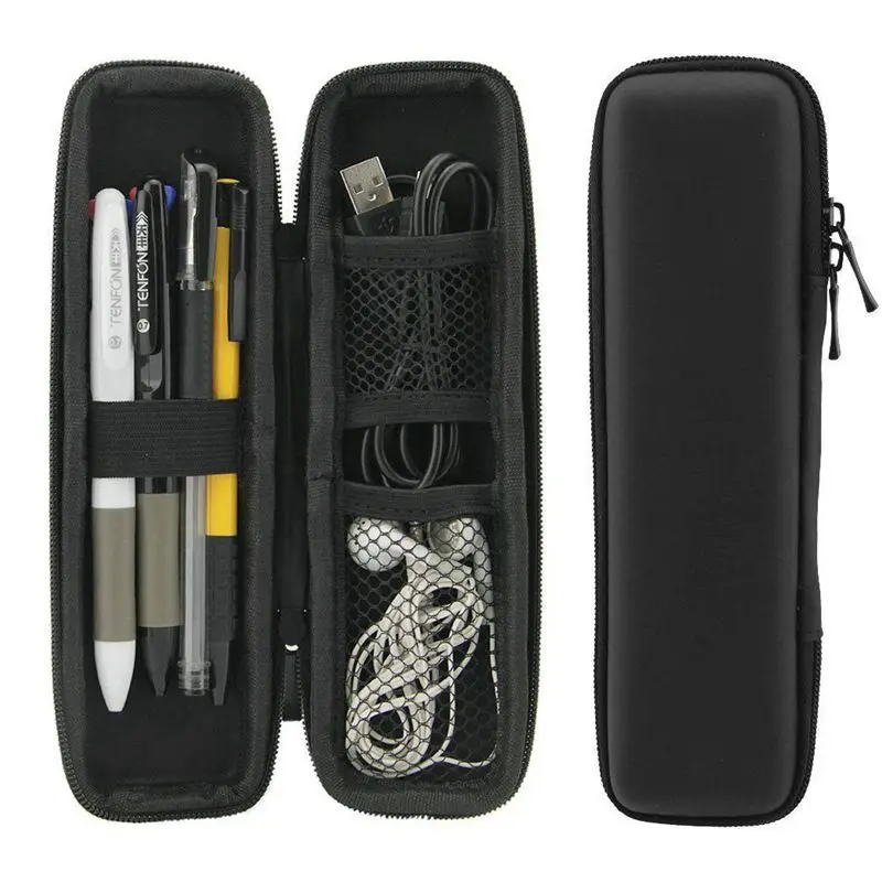 EZONE Black EVA Hard Shell Stylus Pen Pencil Case Holder Box Storage Container For Pen Stylu Bag Pencil Easy Carrying Protective