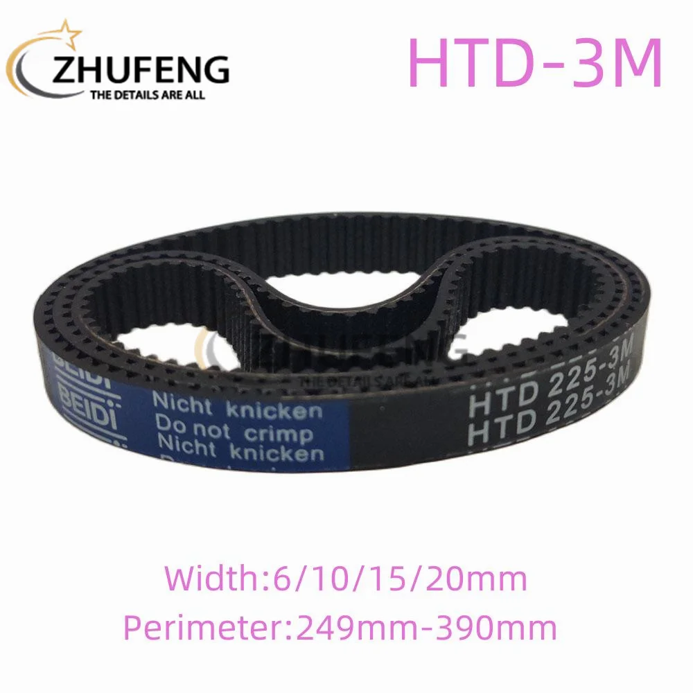 

ZHUFENG HTD 3M Rubber Annular Synchronous 3mm Pitch Length Belt Bandwidth 6、10、15、20mm Perimeter249mm-390mm