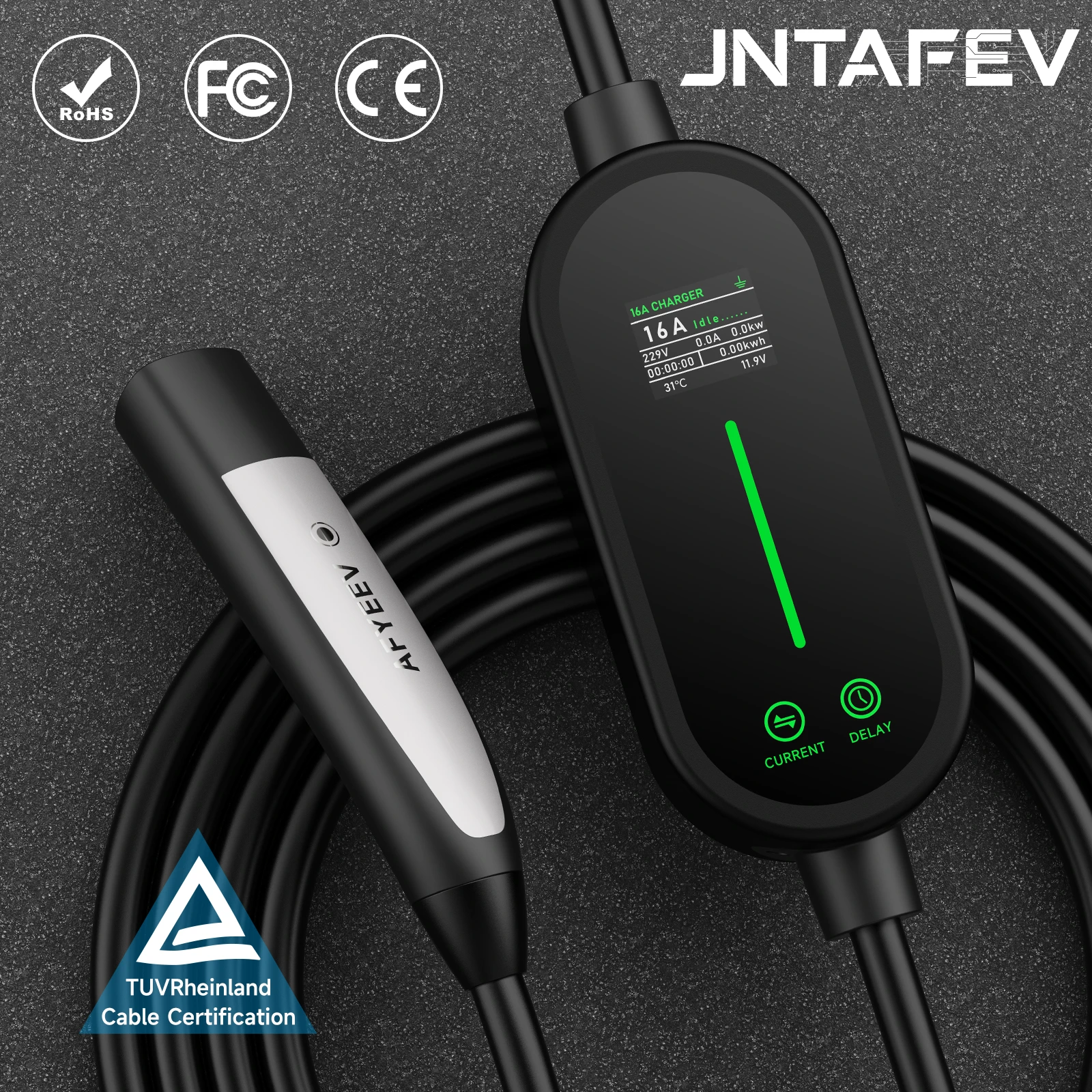 3.6kW NACS Portable EV Charger for Tesla 1.8