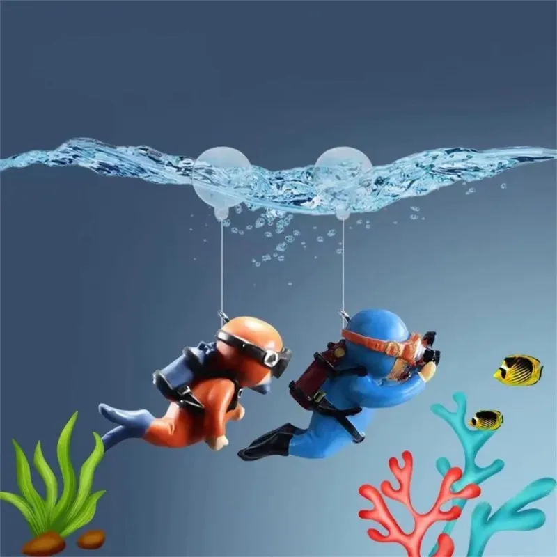 

New Mini Diver Figurines Miniatures Floating Ball Aquarium Fish Tank Landscaping Ornaments Aquatic Accessories