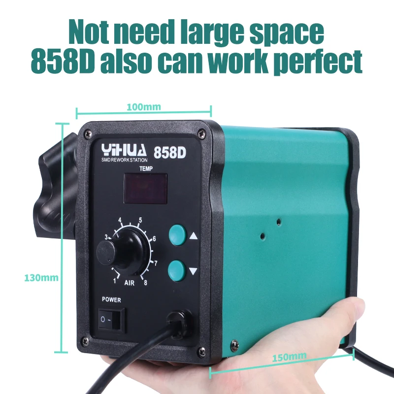 Yihua 858D  Melt Tin Hot Air Gun Desoldering Station Welding Equipment BGA Rework Station for Repair and Welding Work Heat Gun