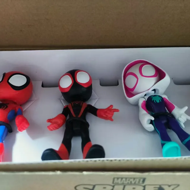 Figurine d'action Spider-Man pour cinq personnes, ensemble de luxe, masque, Collection mobile, cadeaux