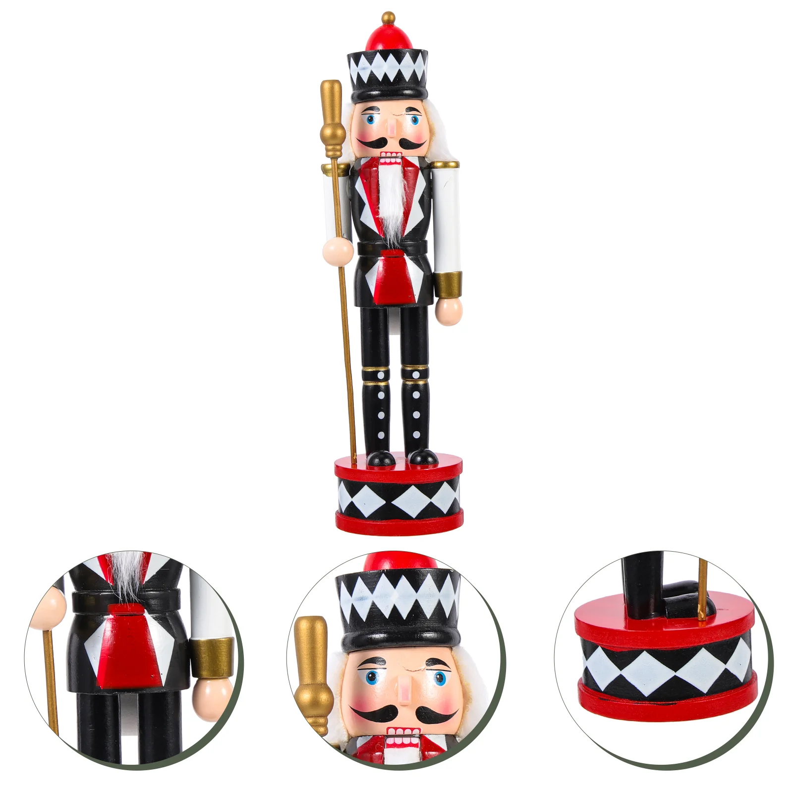 

Standing Drum Nutcracker Outdoor Christmas Decorations Nutcrackers Baby Wood Xmas Party Craft Wooden Soldier