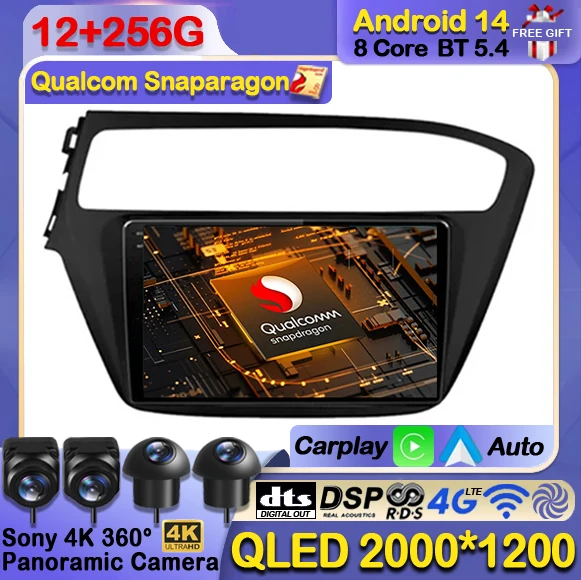 

Android 14 Car Radio For Hyundai I20 2015 2016 2017 2018 Multimedia Video Player Navigation GPS Stereo WIFI 4G 2din Head Unit BT
