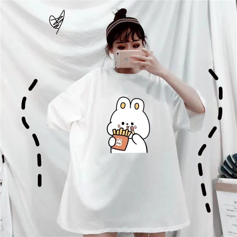 Miniso Mickey Mouse Large Size T Shirt Cartoon Cute Fat Girl Loose Comfortable Soft Home Dormitory Short Sleeve Tops Girl Gifts