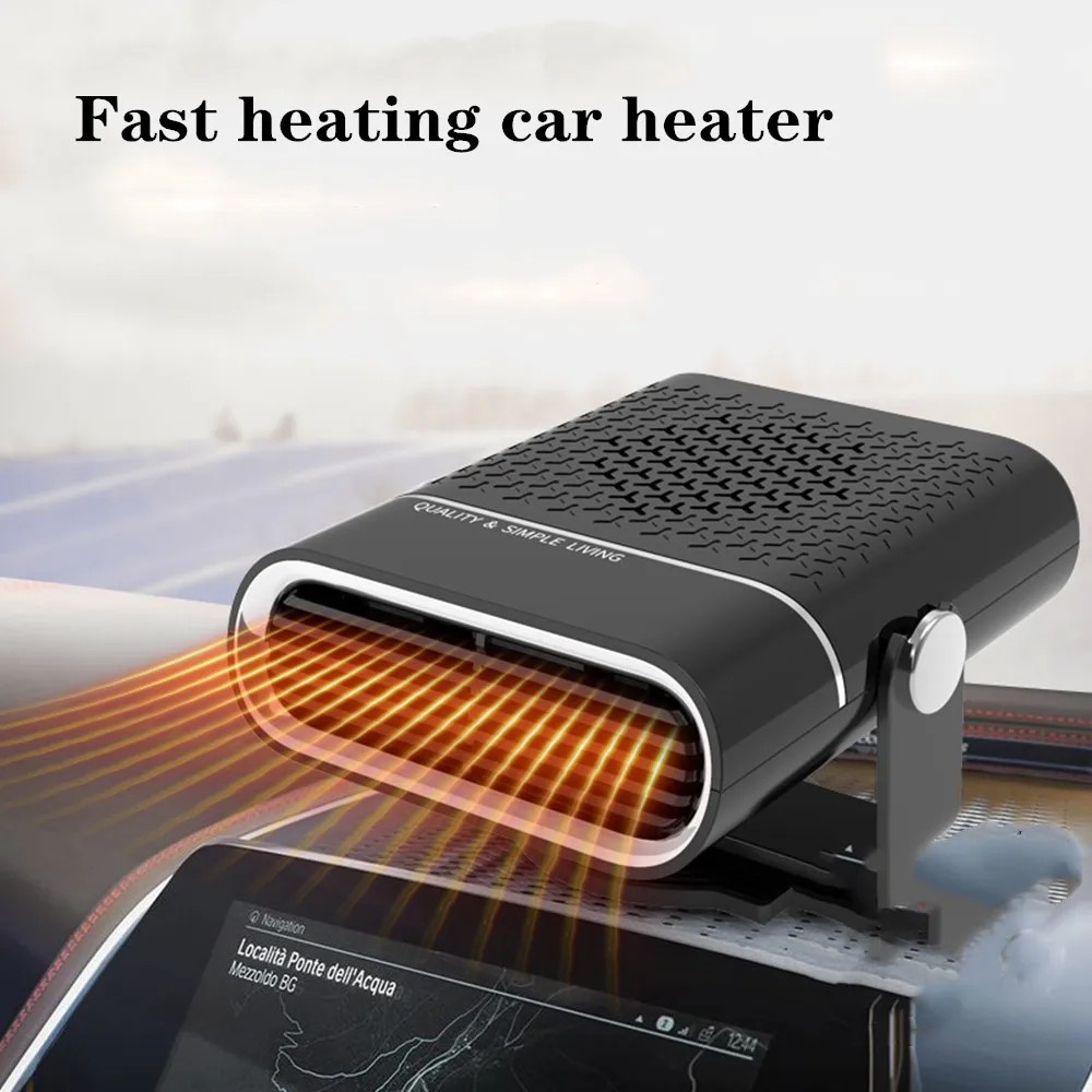 Auto Heater Defroster Demister Heater 12V 1000W Portable 360 Degree ABS Trucks Heating Cooling Fan