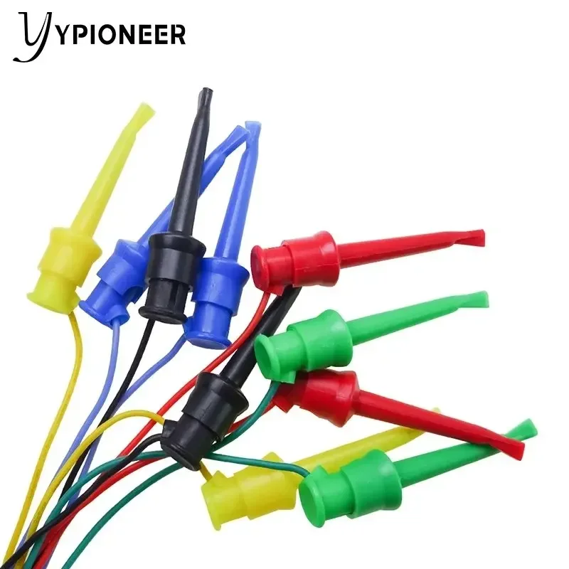YPioneer 10PCS Dupont Maschio/Femmina per Testare Clip a Gancio Tester per Cavi Ponticello in Silicone per Test Elettrici P1534 P1535