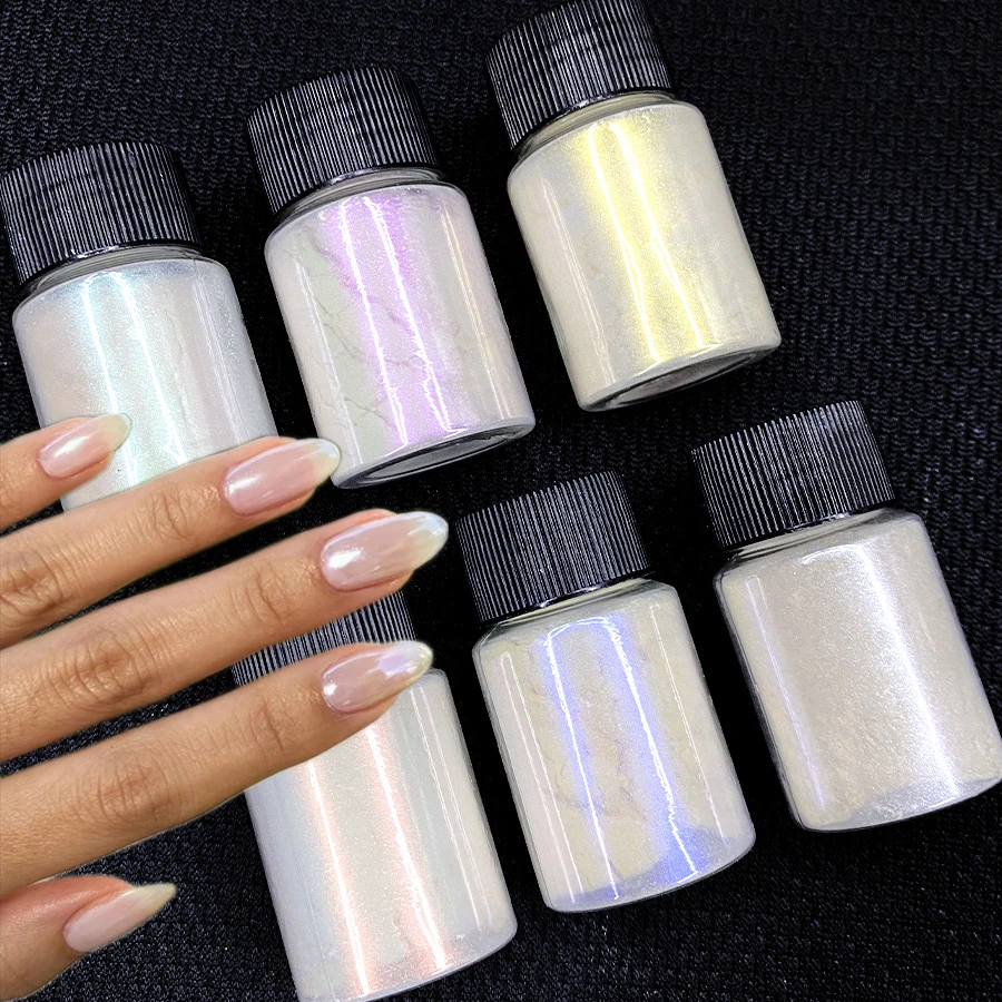 Polarized Violet White Symphony Pearl Mica Powder Car Paint Color Cosmetics Eyeshadow Soap Dye Mermaid Pigment Nail Glitter Dust