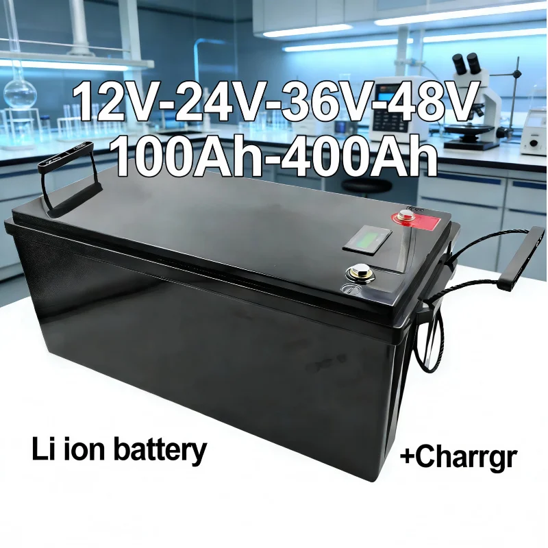 

Высокоёмкий литий-ионный аккумулятор 100/150/200/300/400 Ач, 12/24/36/48В, со встроенной Bluetooth BMS и приложением для солнечных инверторов и электроники