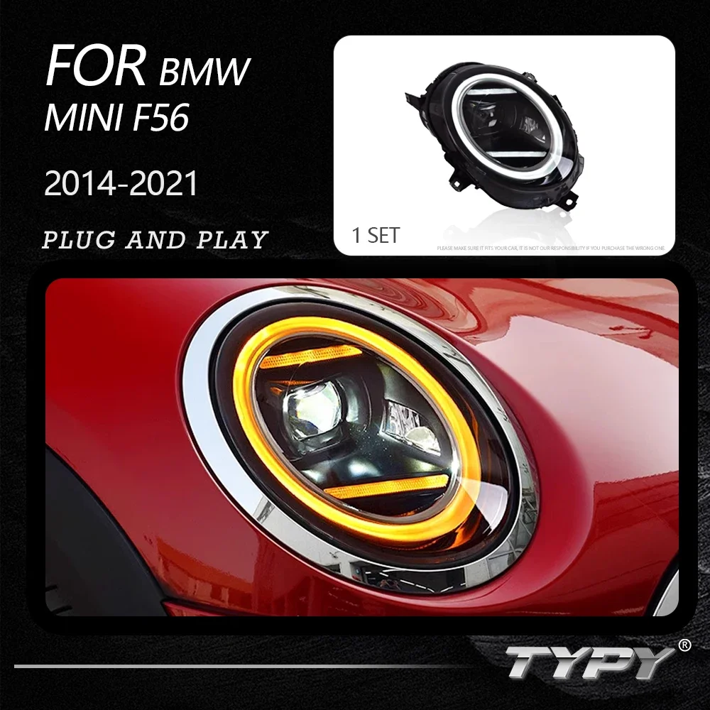 

Новинка Светодиодный Модифицированная Налобная лампа для BMW Mini F56 2014-2021, указатели поворота, дневные ходовые огни