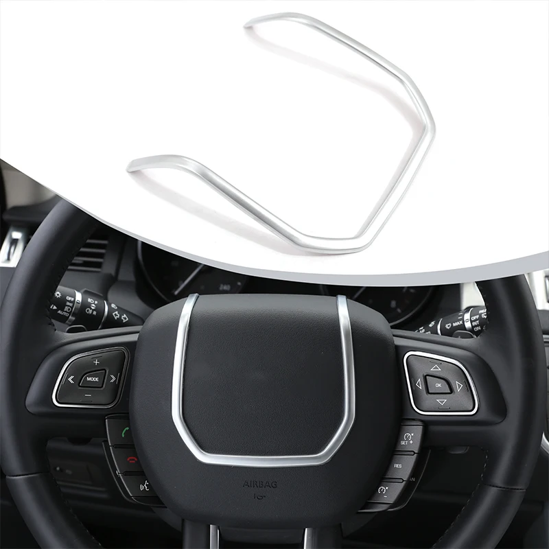 

ABS Car Steering Wheel Decorative Strips Cover Trim Stickers For Land Rover Range Rover Evoque 2012-2018 Interior Accessories