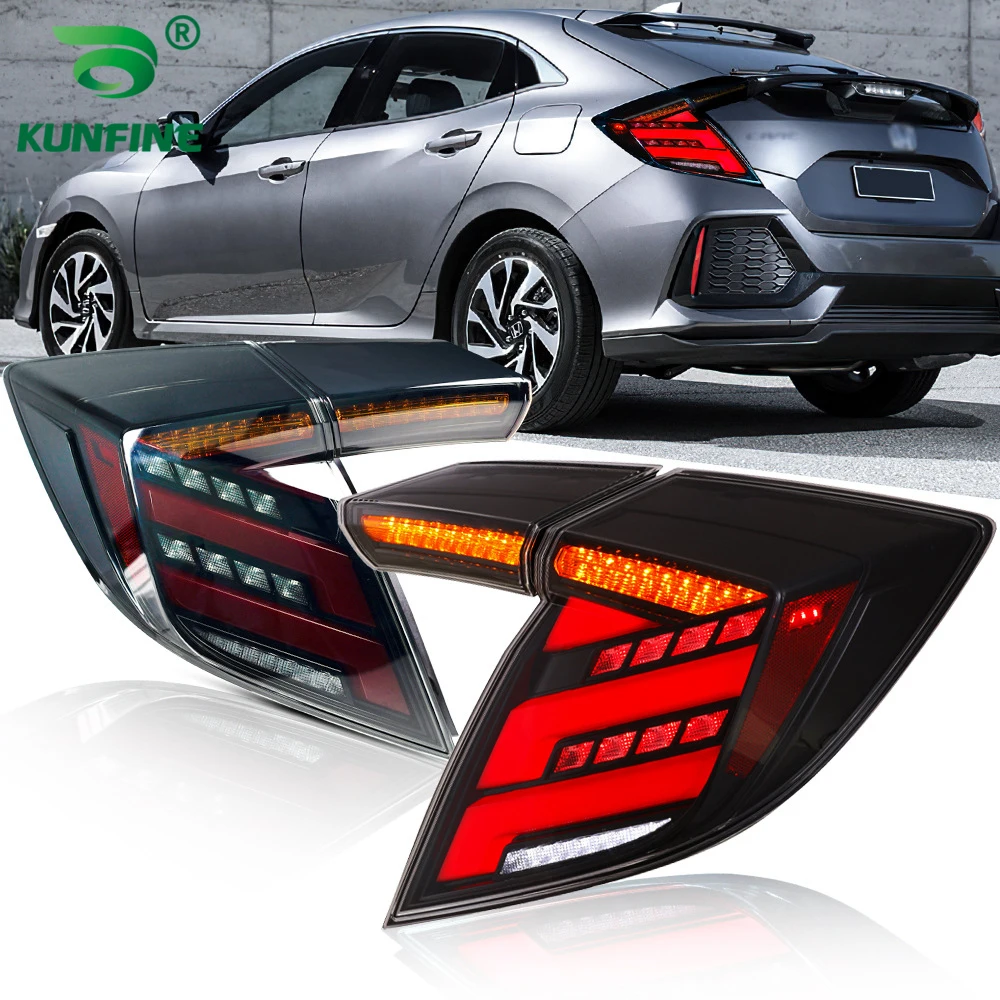 Pair Of Car Tail Light Assembly For Honda Civic Hatchback FK7 FK8 FK4 TYPE-R 2016-2021 LED Brake Signal light Car led Tail light