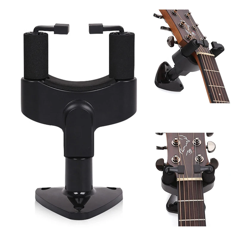 

Guitar Hanger Stand Wall Mount Holder Hook For Electric Guitar Acoustic Mandolin Ukulele Black Guitar Bass Screws Accessories