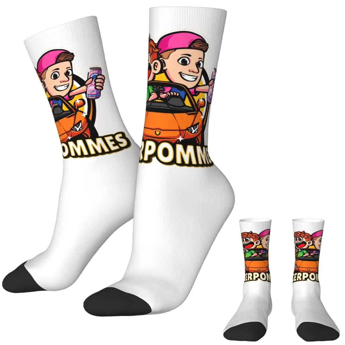 Burgerpommes Icrimax Stockings Couple Kawaii Y2k Anime Socks Comfortable Kawaii Socks Winter Running Non Slip Design Socks Gift