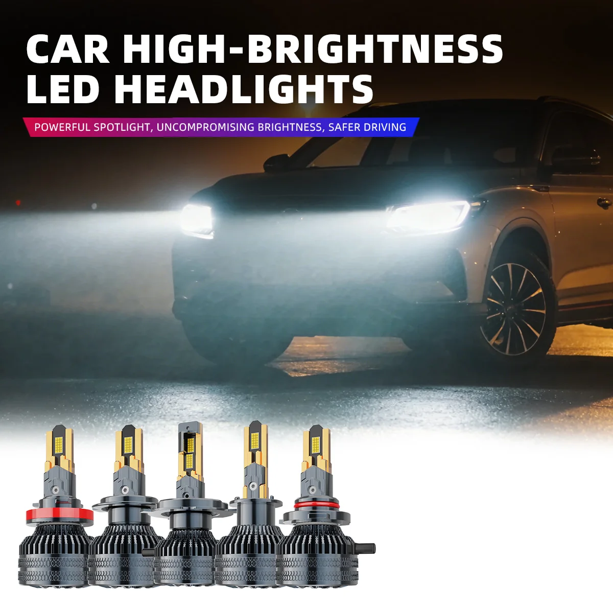 

2pcs H4 H7 H1 LED Bulbs Car Headlight H8 H9 H11 9005 9006 9012 Canbus DRL Driving Lamp 200W Super Bright 6000K White 12-24V
