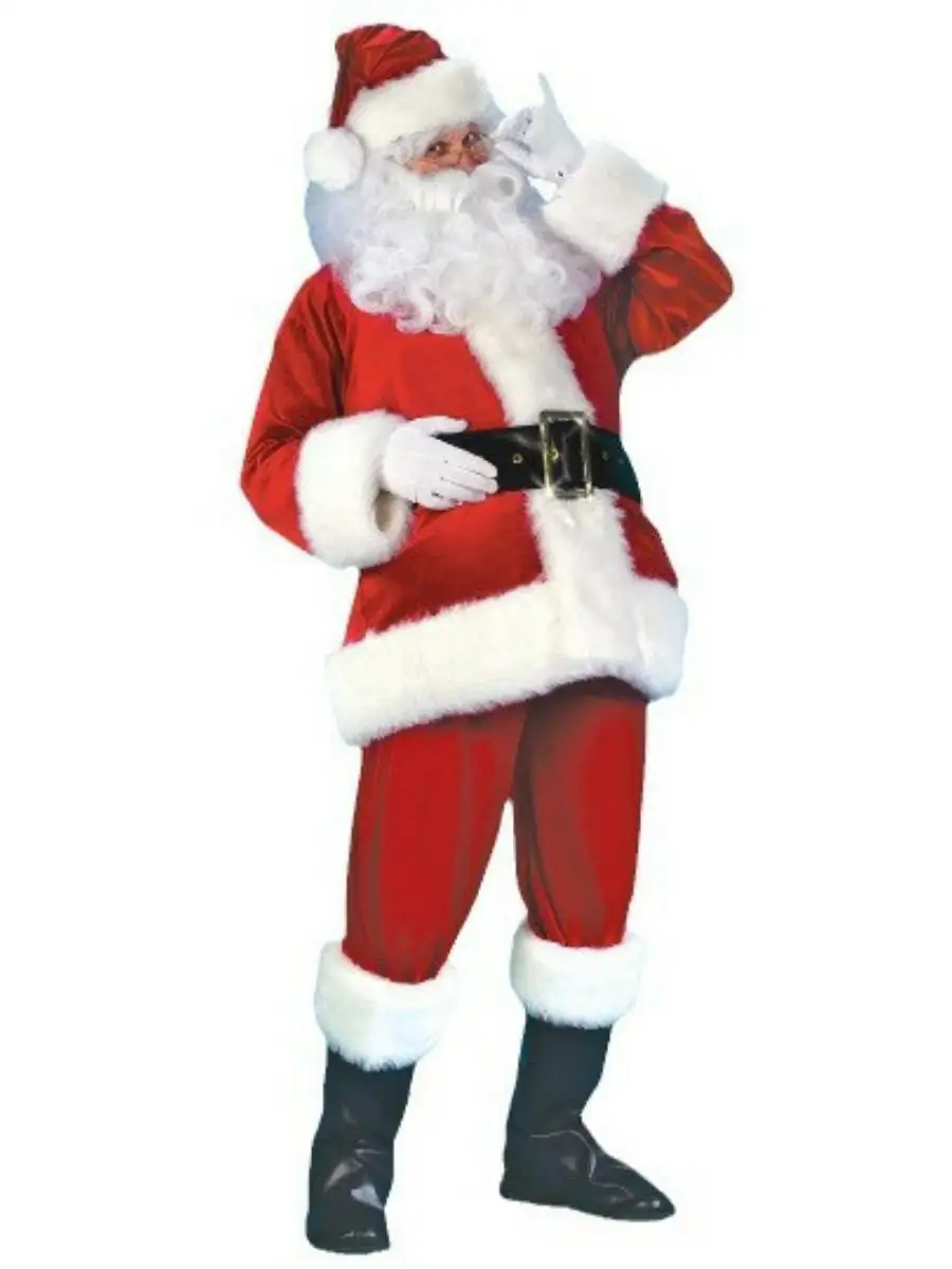 Nuevo disfraz de actuación de Claus de terciopelo dorado para hombres adultos, traje loween ow, traje ly, ropa para actuación en escenario