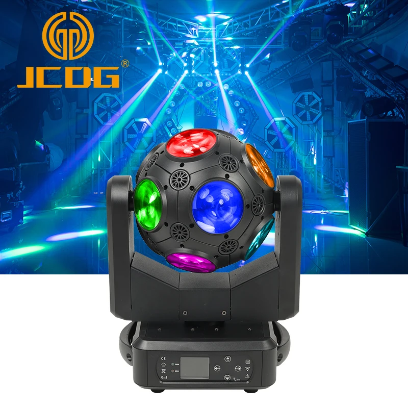 

JCDG Light Led Football Moving Head Light 12X10w DMX512 Football Shaking Head Dyeing Lights Dj Disco KTV Night Bar Hot Selling