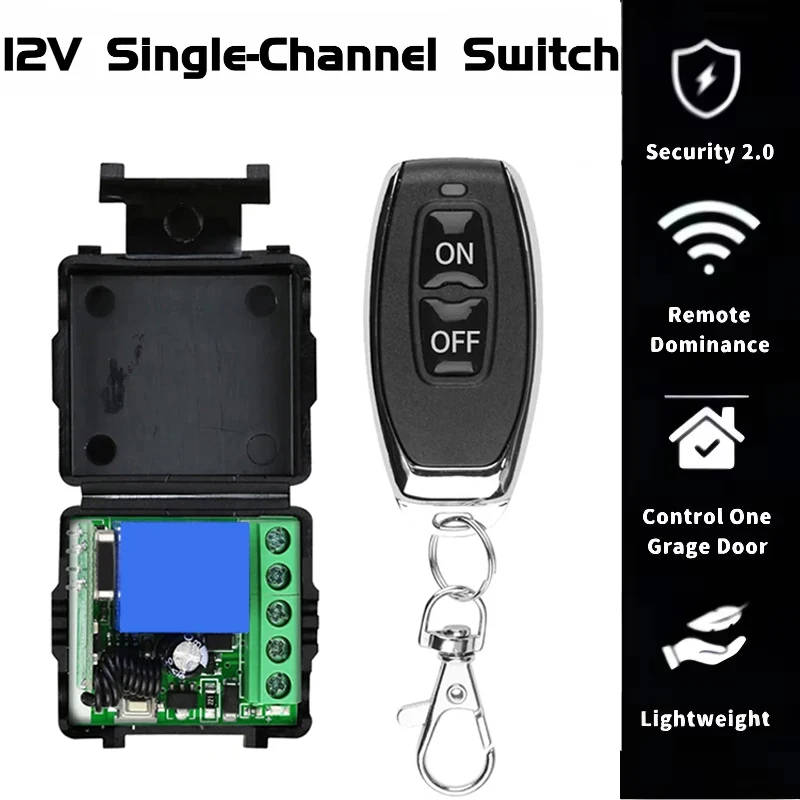DC 12V 433Mhz RF Wireless 10A Wireless Switch Receiver Module DC 12V 433Mhz RF Wireless Remote Control Switch DC 12V For Gate
