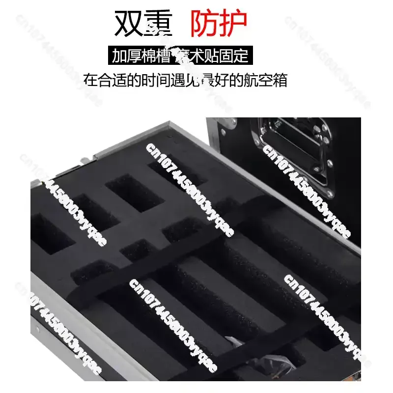 2U-6U Aluminum Alloy Rack Flight Case Microphone Receiver Cabinet Audio Equipment Storage Box