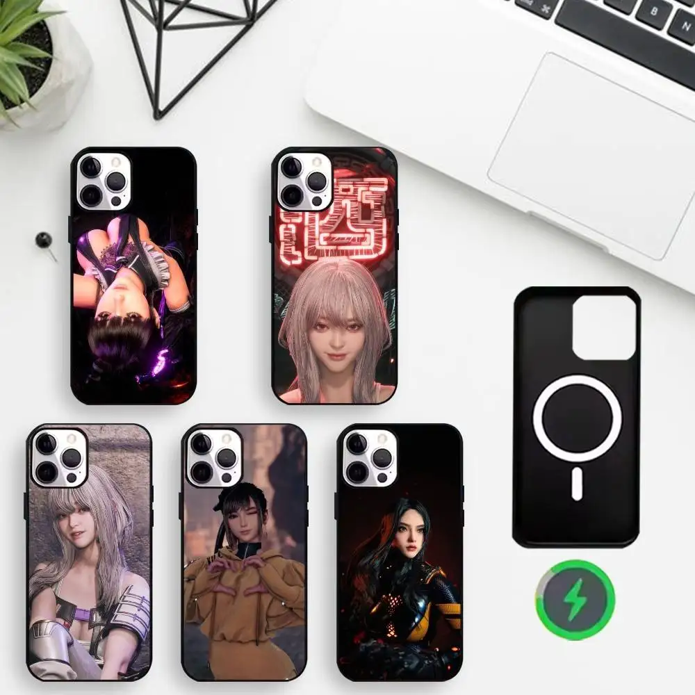 

Stellar Blade Game Phone Case For iPhone17,16,15,14,13,12,11 Max Black Wireless Charging Protecitve Cover