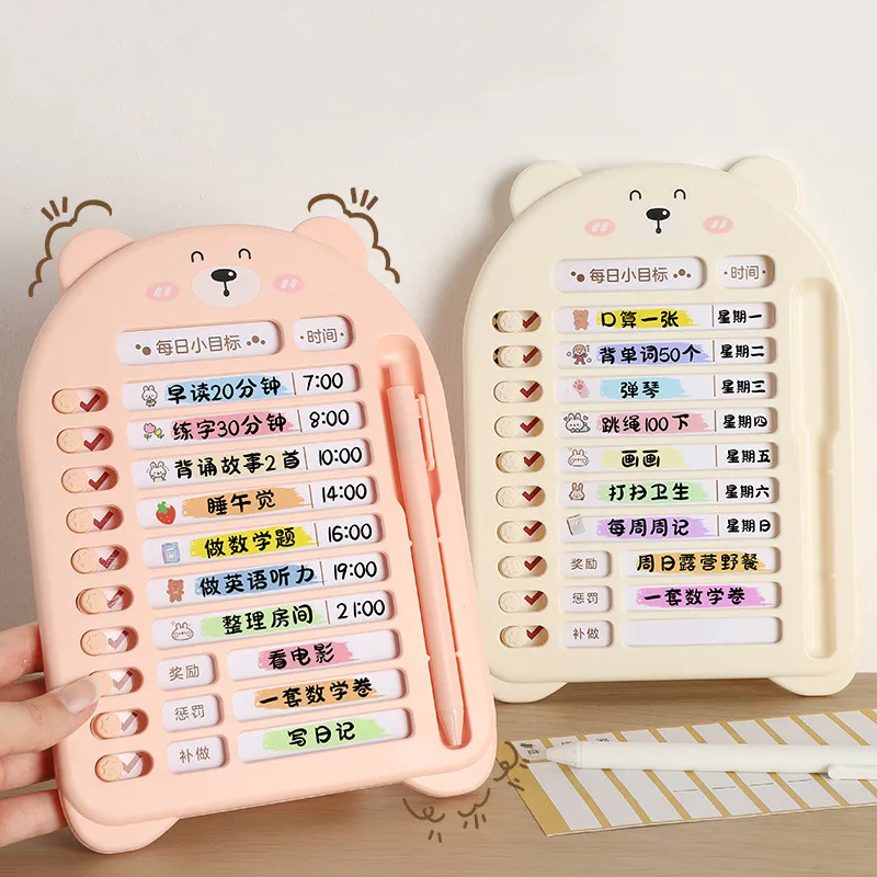 Daily Task Schedule Checklist Reminder Chart Reusable Chore Chart Planning Board Portable Children Schedule Activity Memo Board