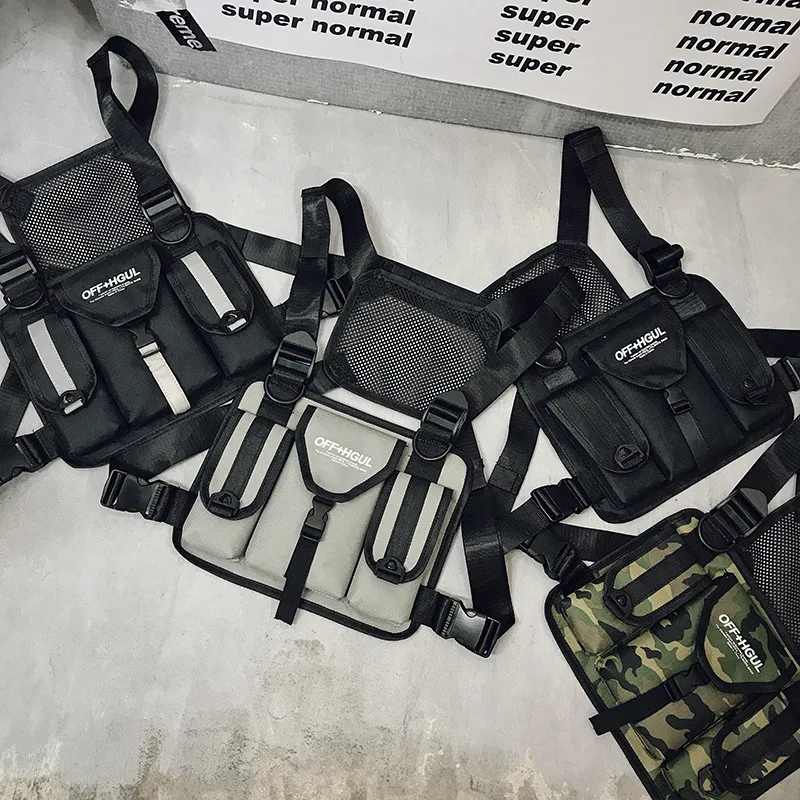 Tactical Vest Nylon military Vest chest rig Pack Pouch Holster Tactical Harness walkie talkie radio Waist Pack Trendy Chest Bag