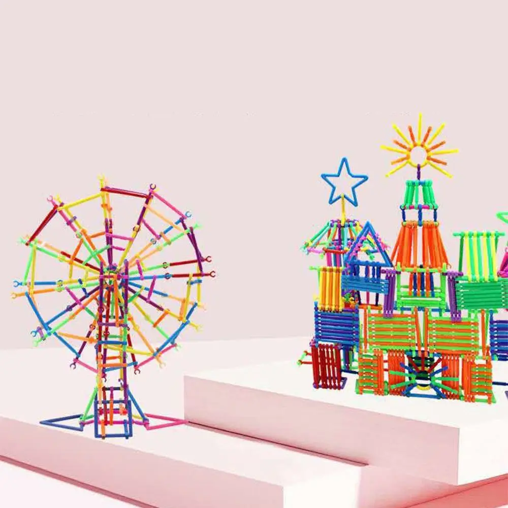 ตัวต่อพลาสติก 3 มิติ ขนาดเล็ก สำหรับเด็ก สร้างสรรค์ 300/500/800/1000/1200 ชิ้น ประกอบเอง DIY