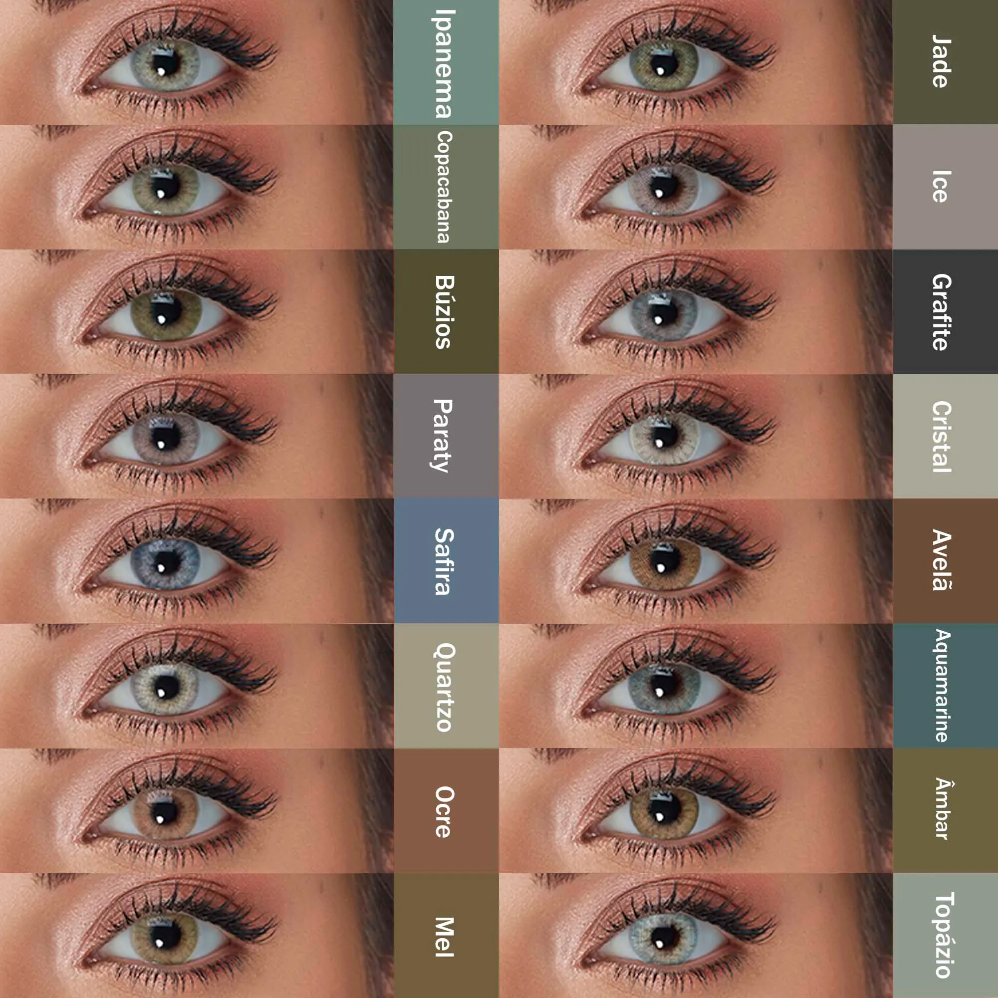 Lentilles de contact colorées Visuashow Hidrocorcolor Amber Hazel pour les yeux, lentilles naturelles à petite pupille, lentilles de contact colorées sur ordonnance annuelles