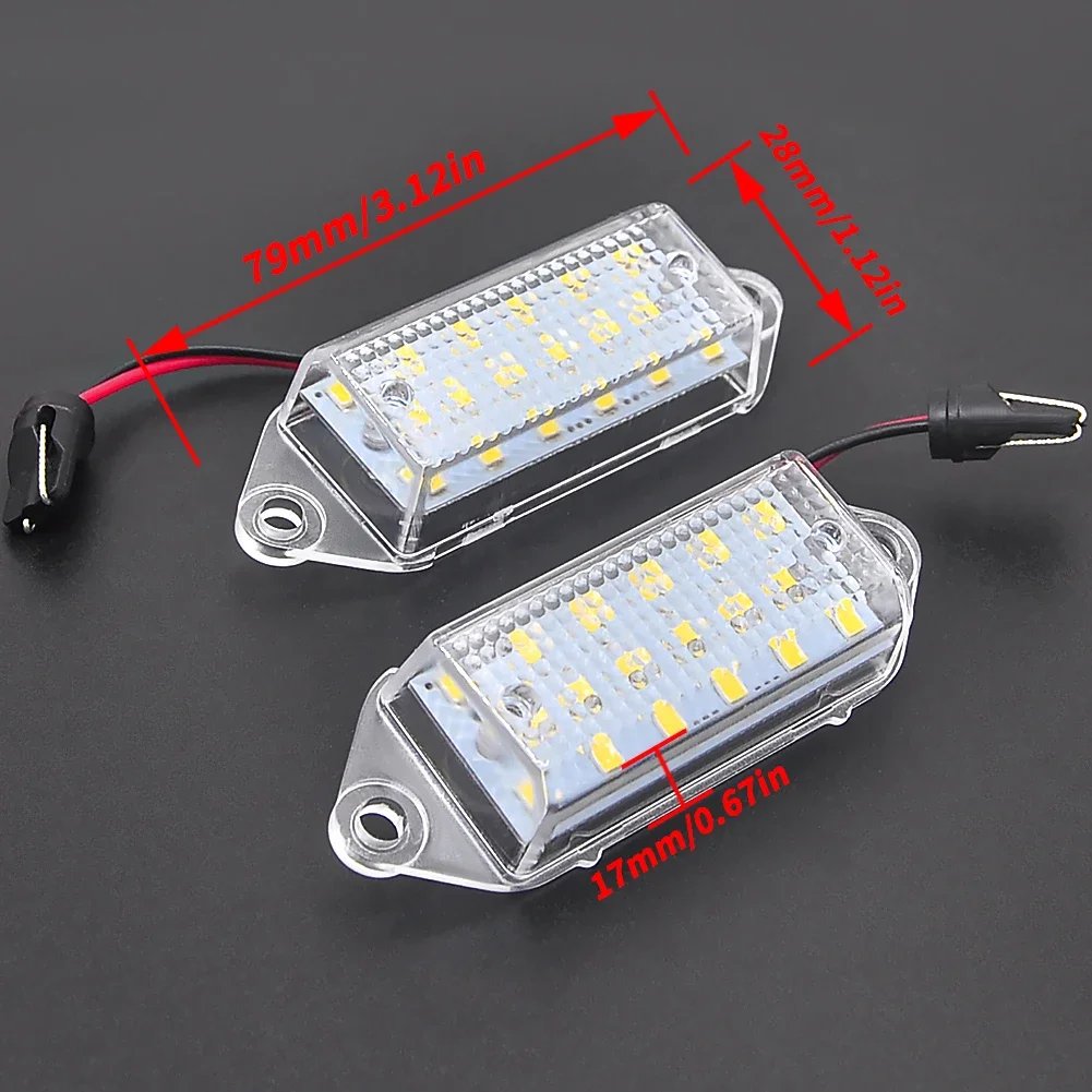 WF-2Pcs LED License Number Plate Light For Mitsubishi 2003-2017 Lancer & 2007-2016 Evo Evolution X Tail Tag Lamps - view 5
