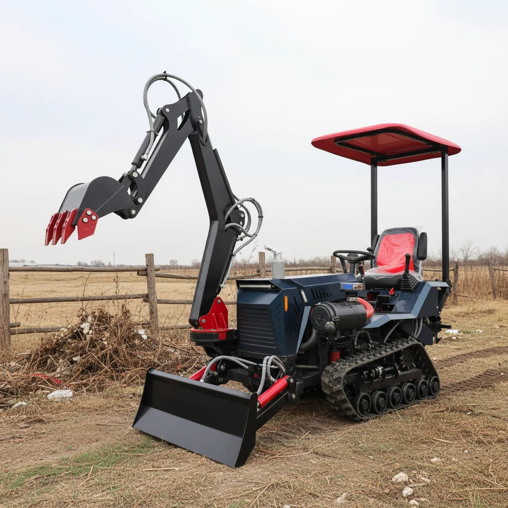 

Rubber Track Crawler Tractor Farm Agricultural Equipment Multifunctional Cultivator Rotary Tiller Plowing Weeder Machine
