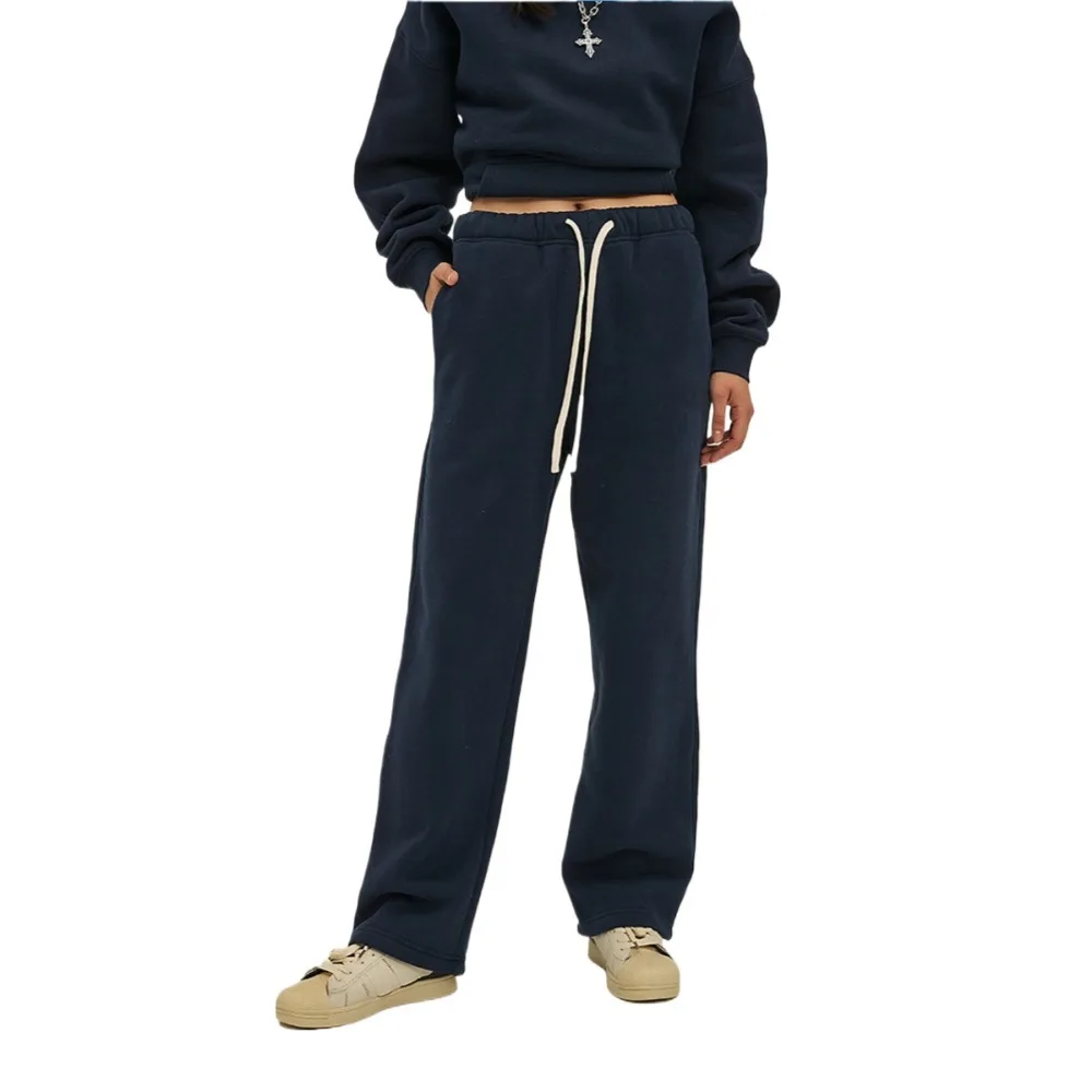 

Унисекс, темно-синие спортивные штаны с завязками на талии, свободные повседневные уличные спортивные брюки