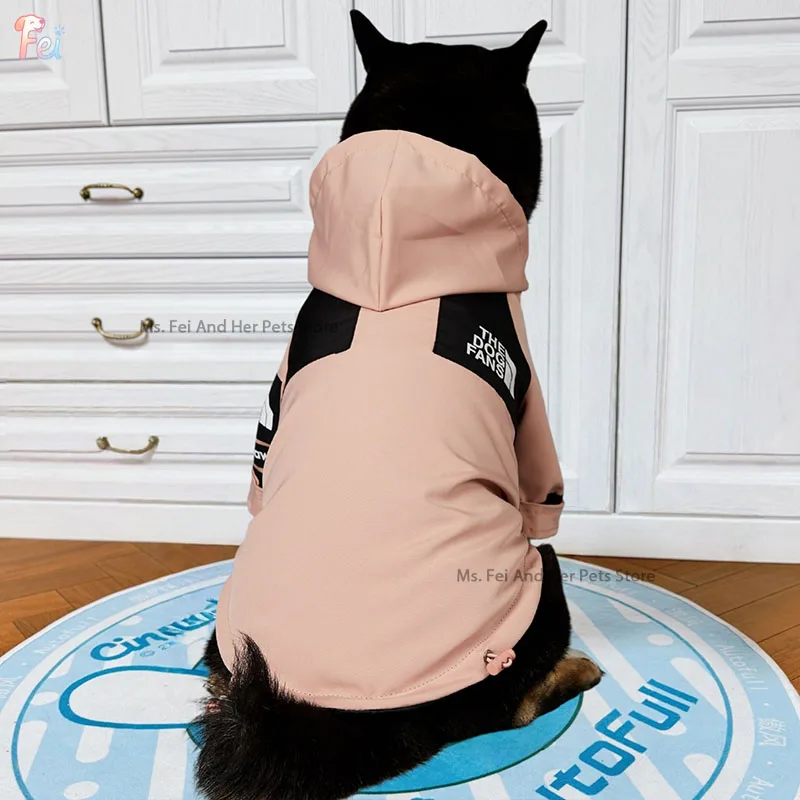 Розовая ветрозащитная куртка для горной собаки, светоотражающее походное пальто для Шиба-ину, уличная зимняя приключенческая теплая погода, одежда для собак