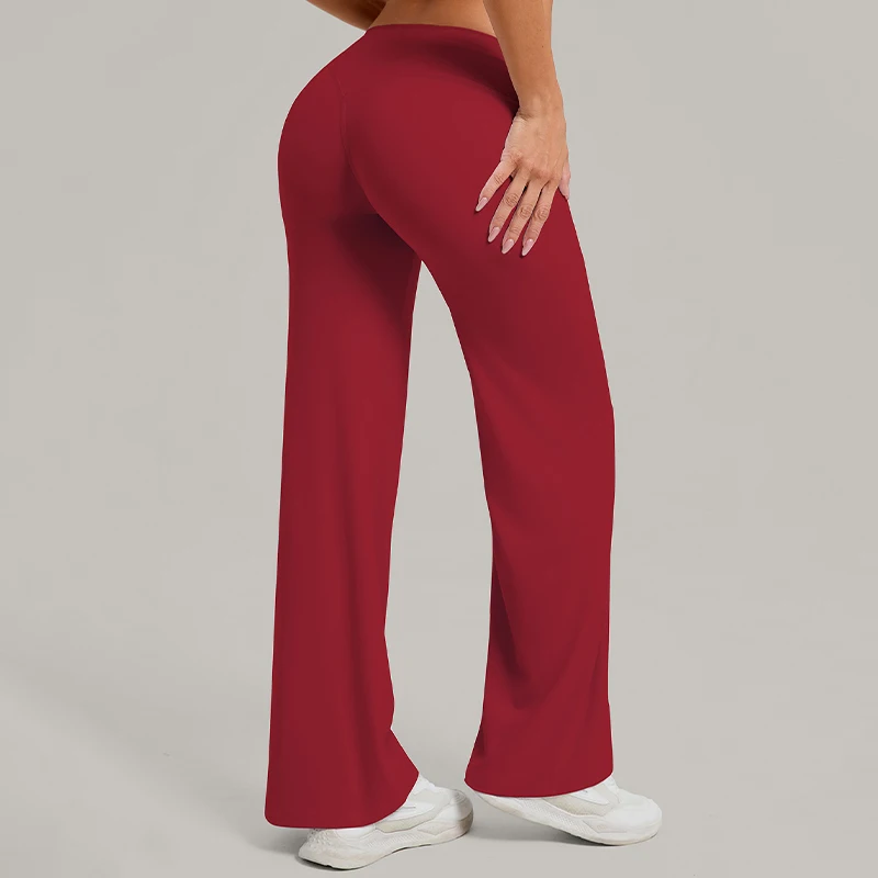 

Ctenkevet Women High Waist Wide-Leg Yoga Joggers Female Autumn Casual Tracksuit Bottoms Straight Outdoor Baggy Sweatpants Woman