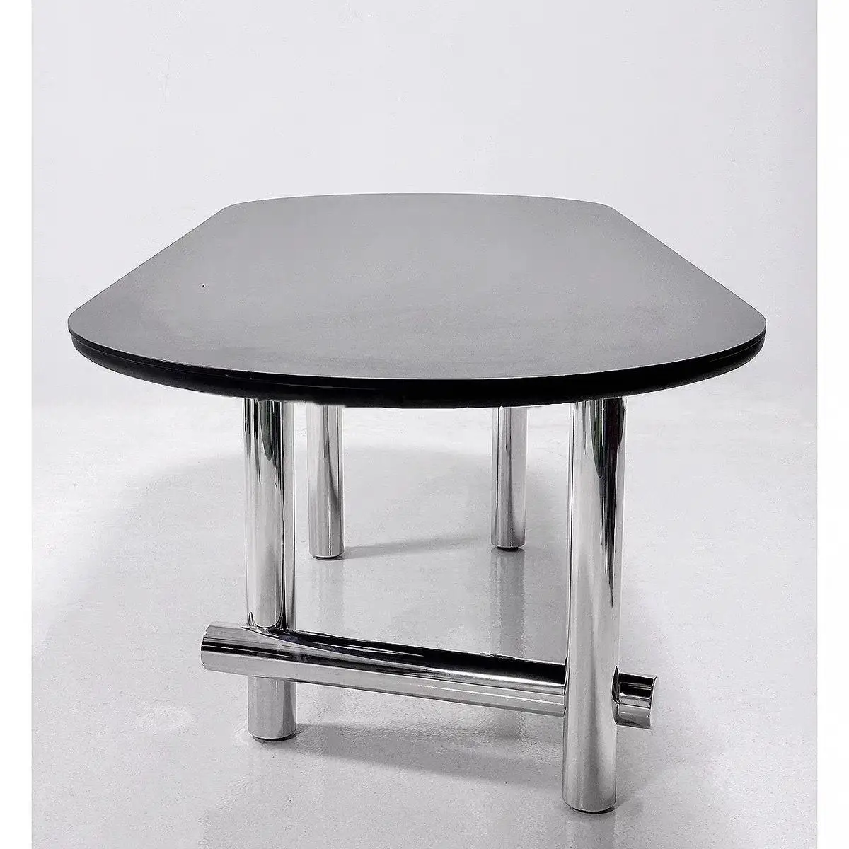 French light luxury solid wood dining table, ancient style designer stainless steel Italian minimalist negotiation table