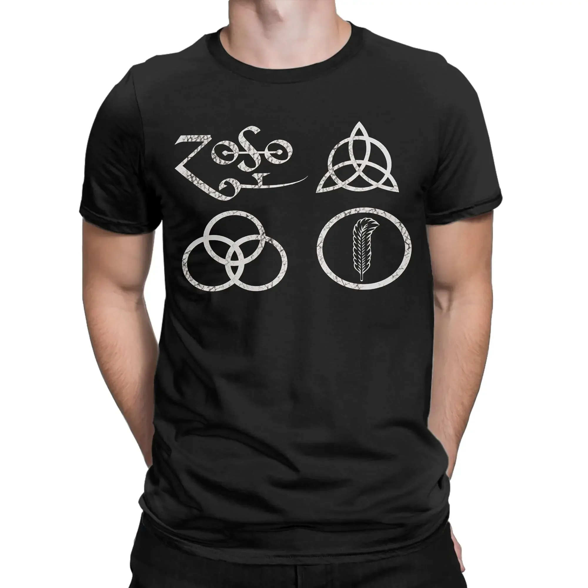 The Mother Ship Led Zeppelin T Shirt Summer  Hipster T-Shirts 100% Cotton O-Neck Oversized Clothes Short-Sleeve Vintage Tops